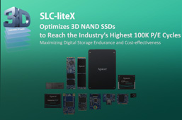 SLC-liteX는 3D NAND SSD를 최적화하여 업계 최고 수준인 100K P/E 사이클을 달성합니다.