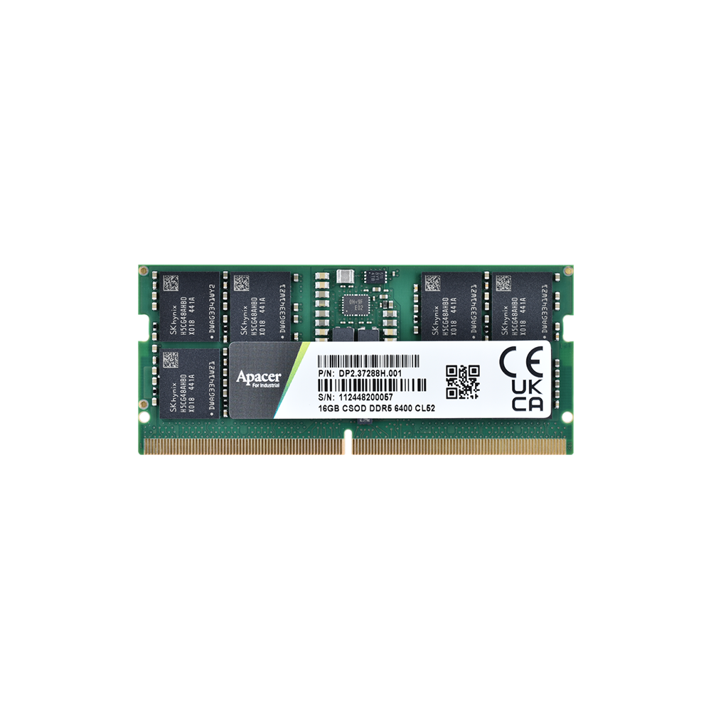 メモリー Apacer 64GB (32GB x 2) DDR5 4800 SODIMM 標準型メモリ 
