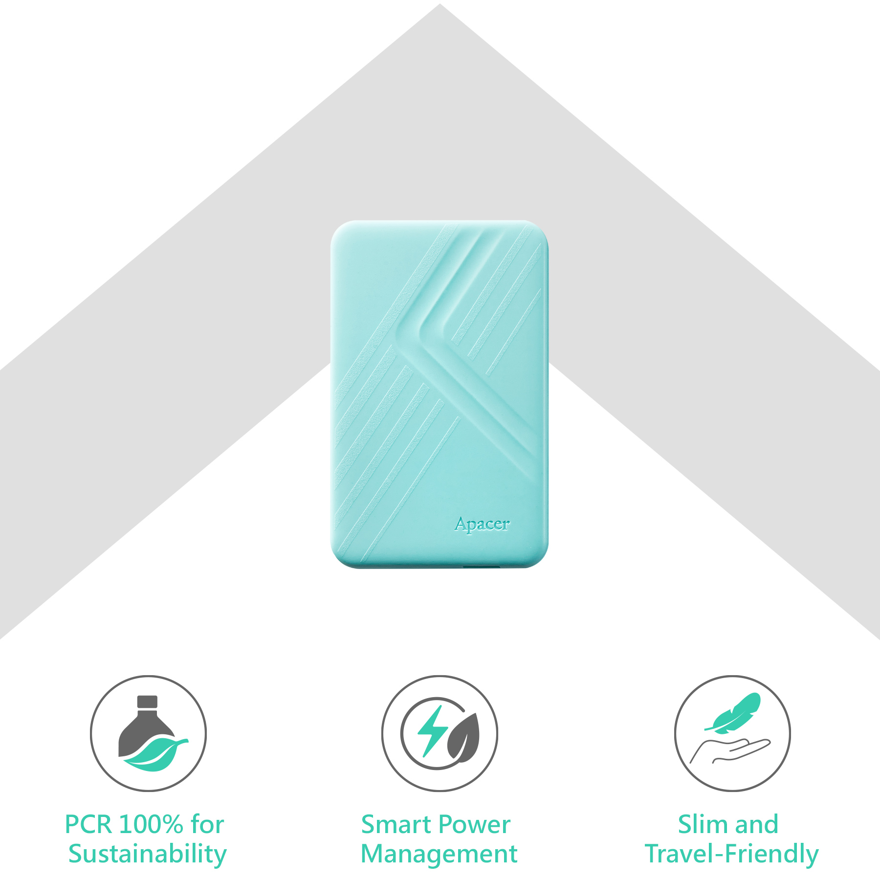 2TB External Hard Drive | Recycled-Material Design - Apacer