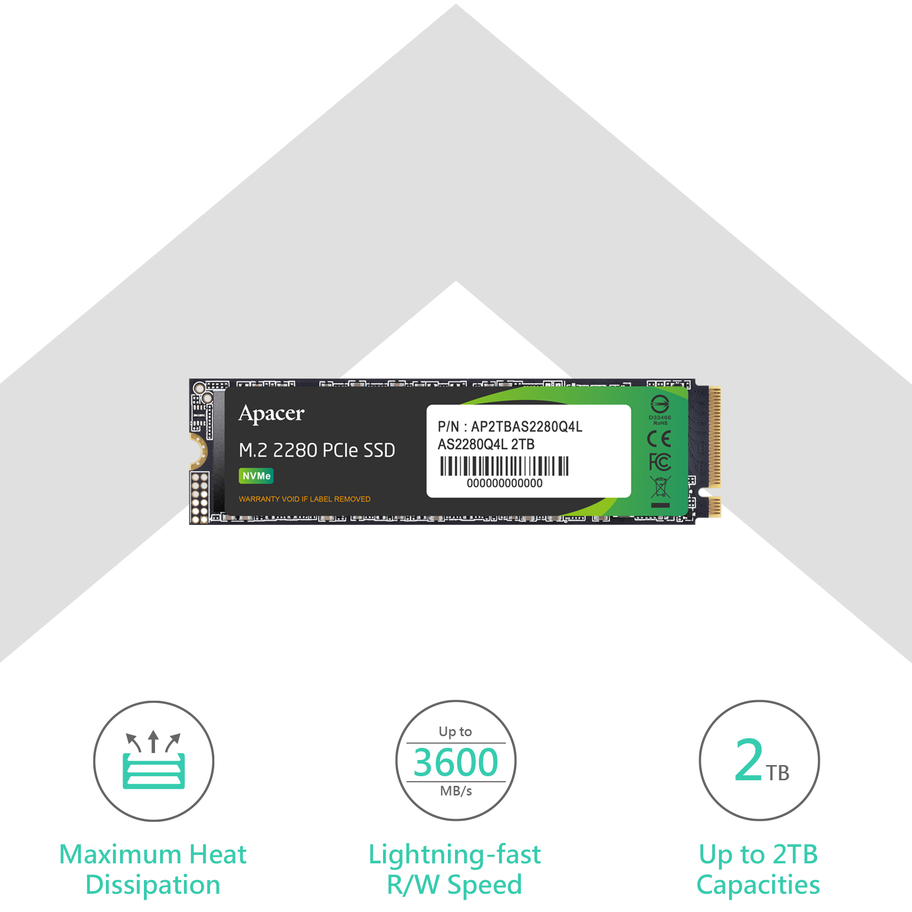 M.2 PCIe SSD AS2280Q4L M.2 PCIe Gen4 x4 SSD - Apacer